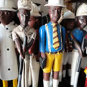 Photo of hand painted wooden figures.