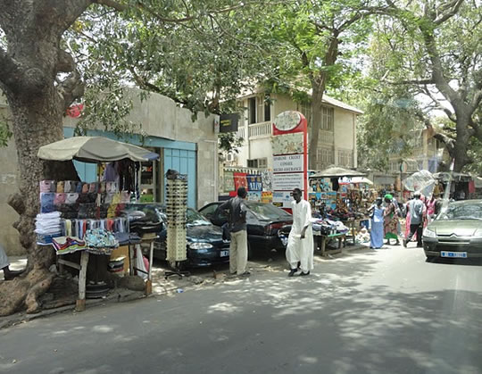 Photo of a Senegalese street.